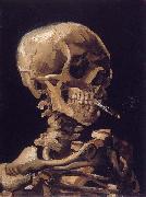 Skull of a Skeleton with Burning Cigarette Vincent Van Gogh